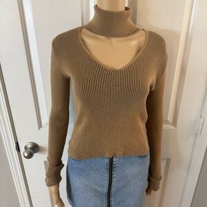 Forever 21 Brown Long Sleeve Knit Top
